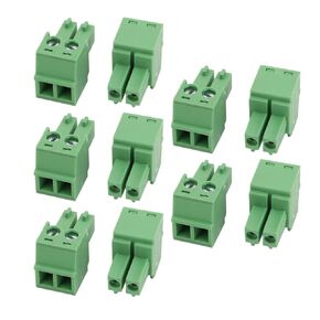 uxcell 10 Pcs LC1 AC300V 8A 3.81mm Pitch 2P PCB Mount Terminal Block Wire Connector