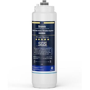 Stokk RUC50-W Replacement Filter Cartridge for UC50 Series Under Sink Water Filter, Reduces Lead, Chlorine, Bad Taste & Odor, NSF/ANSI 372& 42& 53 Certified, 26K Gallons High Capacity