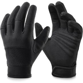 OZERO Work Gloves for Men Women: Mechanic Glove Touchscreen Firm Grip Dexterity Light Duty Gloves for Gardening Construction