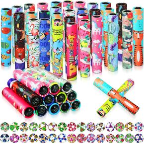 30 Pcs Classic Kaleidoscope Educational Kaleidoscope Toy Return Gift Vintage Educational Toys Party Bag Fillers School Classroom Prizes for Adults and Teens Party Favors, Random Styles (Double Style)