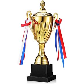 NOLITOY Gold Trophy Cup, Metal Awards Trophies Winning Prizes for Sports Competitions Celebrations Tournaments School Rewards Favors Props