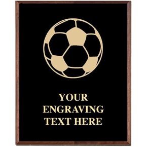 Soccer Plaques, Custom Engraved Soccer Ball Trophy Plaque Award, Great Customizable Soccer Team Gift Prime