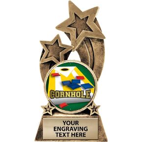 Crown Awards Cornhole Trophy, 5.75" Glory Resin Cornhole Trophies with Free Custom Engraving Prime