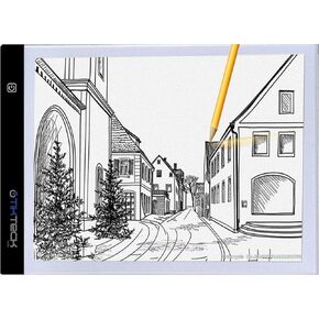 A4 Ultra-Thin Portable LED Light Box Tracer USB Power Cable Dimmable Brightness LED Artcraft Tracing Light Pad for Artist(Green)