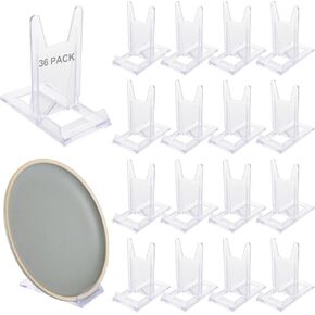 36 Pack Plastic Plate Stands, Adjustable Sliding Display Stand Easel, Transparent Display Holder for Mobile Phones Books Photos Plates - 2.4 x 4.5 x 4.3 inch in Saudi Arabia