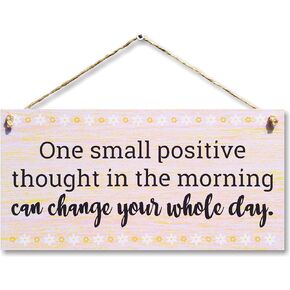 CARSPIBET One small positive thought | home decorative sign, cute and motivational wall art 6" x 12" in Saudi Arabia