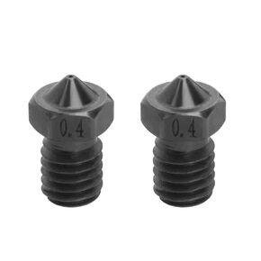 eMagTech 2pcs 3D Printer Nozzle Hardened Steel Nozzle 0.4mm High Temperature Nozzle Compatible with V6 Hotend Compatible with Prusa i3 MK3 MK3S