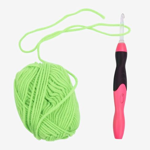 BCMRUN LED Crochet hooks set,9 Interchangeable Heads Light Up Knitting Needles Weave Sewing Tool Accessories with Case(Purple) in Kuwait