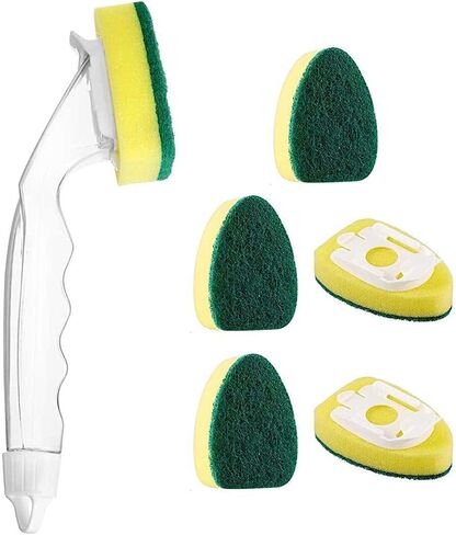 Dishwand Refill Sink Clean Sponge Brush Refill Replacement Heads Non-Scratch Kitchen Dish Scrubber Pads in Saudi Arabia