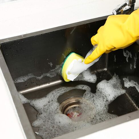 Dishwand Refill Sink Clean Sponge Brush Refill Replacement Heads Non-Scratch Kitchen Dish Scrubber Pads in Saudi Arabia