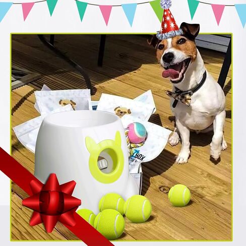 YEEGO DIRECT Dog Ball Thrower Launcher، قاذف كرة الكلب التلقائي للكلاب الصغيرة والمتوسطة مع 6 كرات صغيرة، ألعاب الكلاب التفاعلية كرة الحيوانات الأليفة في الأماكن المغلقة والخارجية (أخضر) in Kuwait