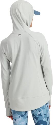 Simms Women’s Bugstopper Hoodie with Insect Shield, Half Zipper Fishing Hoodie, UPF 50 Sun Protection, Sterling Heather, Large in Saudi Arabia