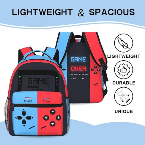 Gamer Backpack for Boys Gaming Laptop Backpack Game Daypack Travel School Bag Gift for Teens Game Lovers in Saudi Arabia