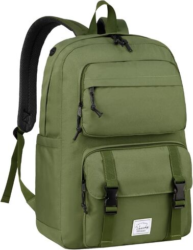 VASCHY Backpack for Men, Unisex Large Fashion Schoolbag Book bag Rucksack for High School/College/Work/Travel/Commuter Green in Saudi Arabia