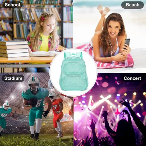 Mesh Backpack for School, Heavy Duty Girls Boys Mesh Bookbag School Bag for Adults Kids Swimming Beach Fitness Sport (Green) in Kuwait