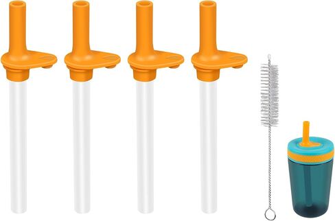 Replacement Straws Compatible with Zak 15oz Water Bottle,Reusable Straw with Cleaning Brush (Light blue-4 Pack) in Saudi Arabia