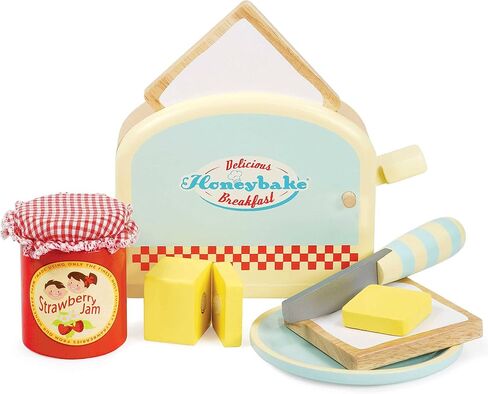 Le Toy Van - Honeybake Premium Wooden Cafe Machine Set - Pretend Kitchen and Cafe Play Toy Set | Kids Role Play Toy Kitchen Accessories (TV299), Small in Kuwait
