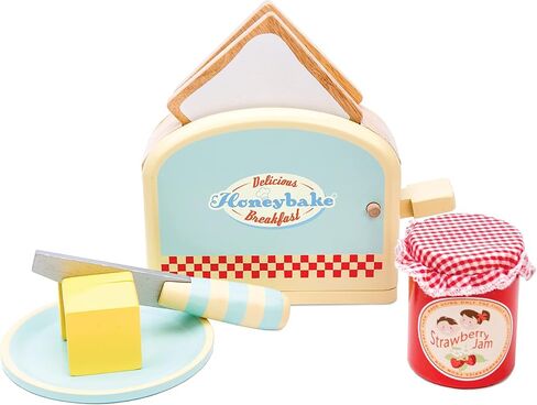 Le Toy Van - Honeybake Premium Wooden Cafe Machine Set - Pretend Kitchen and Cafe Play Toy Set | Kids Role Play Toy Kitchen Accessories (TV299), Small in Kuwait
