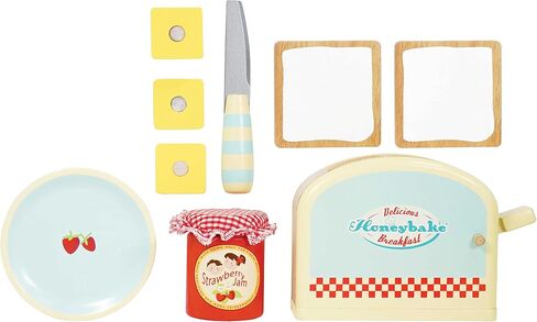 Le Toy Van - Honeybake Premium Wooden Cafe Machine Set - Pretend Kitchen and Cafe Play Toy Set | Kids Role Play Toy Kitchen Accessories (TV299), Small in Kuwait