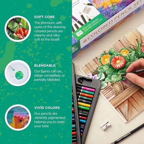 Norberg & Linden Colored Pencils for Adult Coloring, Premium 72 Color Pencils, Soft Core Coloring Set, Art Craft Supplies Gift for Kids and Beginners in Kuwait