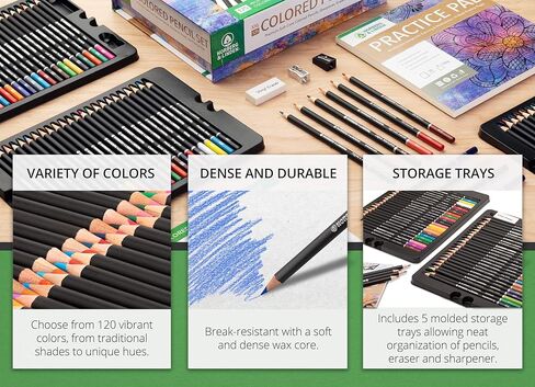 Norberg & Linden Colored Pencils for Adult Coloring, Premium 72 Color Pencils, Soft Core Coloring Set, Art Craft Supplies Gift for Kids and Beginners in Kuwait
