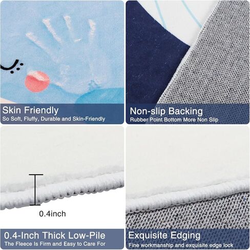 سجادة AKASISRUG فائقة النعومة مستديرة للأطفال لغرفة اللعب، سجادة حوت لطيفة لغرفة الأطفال، سجادة ملونة غير قابلة للانزلاق وقابلة للغسل في الفصل الدراسي، سجادة منطقة الأطفال لغرفة النوم وغرفة اللعب in Kuwait