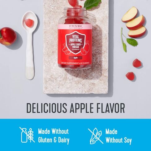 البروتينات الحيوية، علكات خل التفاح، 60 قطعة in Kuwait