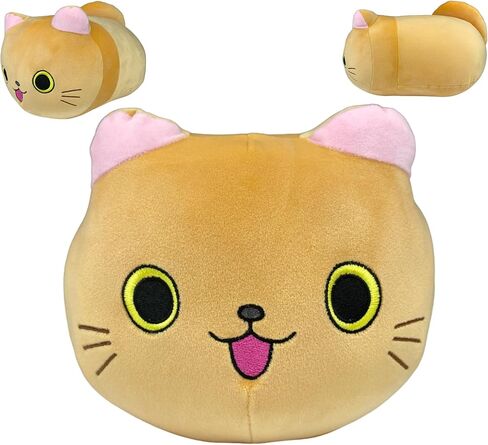 Pineapple Cat Plush Toy, Orange Cat Stuffed Animal Pillow, Cute Soft Cat Plushie Kitten Squishy Stuffy - 10 Inch in Saudi Arabia