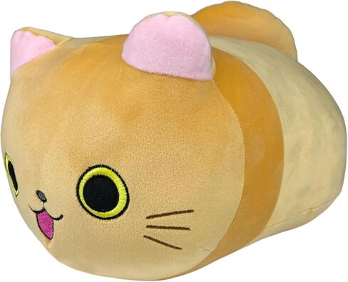 Pineapple Cat Plush Toy, Orange Cat Stuffed Animal Pillow, Cute Soft Cat Plushie Kitten Squishy Stuffy - 10 Inch in Saudi Arabia