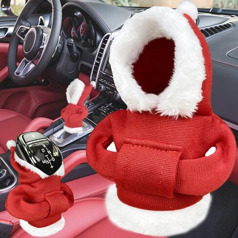 إكسسوارات السيارات ديكورات ناقل الحركة - هدايا عيد الحب اللطيفة لها، فكرة هدايا عيد الميلاد للرجال والنساء بقلنسوة صغيرة لغطاء مقبض ناقل الحركة للدليل التلقائي، أدوات للزوج الصديق in Kuwait