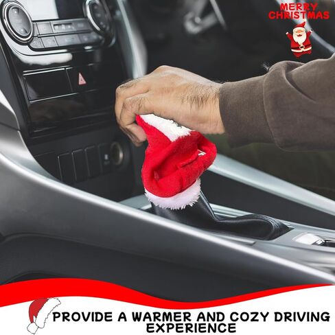 إكسسوارات السيارات ديكورات ناقل الحركة - هدايا عيد الحب اللطيفة لها، فكرة هدايا عيد الميلاد للرجال والنساء بقلنسوة صغيرة لغطاء مقبض ناقل الحركة للدليل التلقائي، أدوات للزوج الصديق in Kuwait