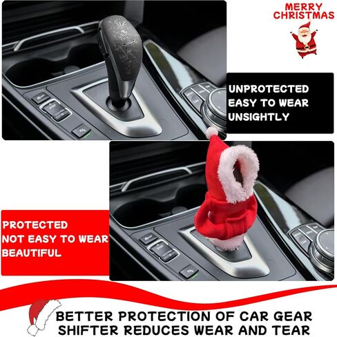 إكسسوارات السيارات ديكورات ناقل الحركة - هدايا عيد الحب اللطيفة لها، فكرة هدايا عيد الميلاد للرجال والنساء بقلنسوة صغيرة لغطاء مقبض ناقل الحركة للدليل التلقائي، أدوات للزوج الصديق in Kuwait