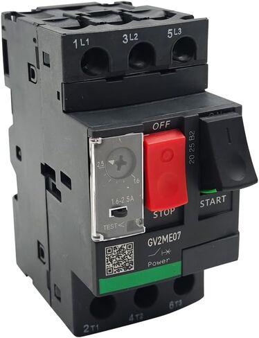 GV2ME07 قطاع دارة محرك عشاري 1.6-2.5A زر تشغيل المحرك اليدوي جديد in Kuwait