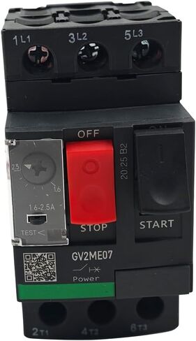 GV2ME07 قطاع دارة محرك عشاري 1.6-2.5A زر تشغيل المحرك اليدوي جديد in Kuwait