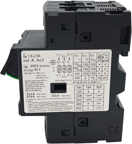 GV2ME07 قطاع دارة محرك عشاري 1.6-2.5A زر تشغيل المحرك اليدوي جديد in Kuwait