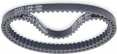 حزام توقيت 189-3M - 63 سنًا، حزام مطاطي أسود مسنن، حزام محرك مسنن 0.236 بوصة/6 مم، مناسب للمكانس الكهربائية والمزيد، عبوة من قطعتين in Kuwait