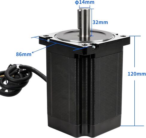 محرك متدرج NEMA 34 86x120 مللي متر 6.0A 8.2Nm لطابعات Anycubic Mega Series DIY ثلاثية الأبعاد وطارد CNC ، جهاز توجيه CNC in Kuwait