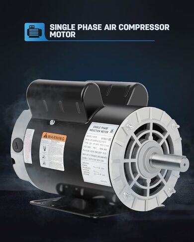 محرك ضاغط الهواء 5 حصان SPL محرك كهربائي، 3450 دورة في الدقيقة، محرك أحادي الطور 230 فولت، إطار 56 هرتز، 7/8 عمود بمفتاح 60 هرتز in Kuwait