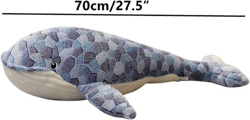 لعبة الحوت الأحدب القطيفة من يودونج، لعبة وسادة معانقة من القطيفة مقاس 27.5 سم، وسادة ظهر من القطيفة على شكل حوت لكرسي الأريكة والسرير، هدايا لأعياد ميلاد الأطفال، عيد الحب، عيد الميلاد (رمادي) in Kuwait