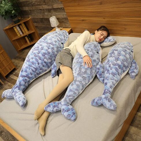 لعبة الحوت الأحدب القطيفة من يودونج، لعبة وسادة معانقة من القطيفة مقاس 27.5 سم، وسادة ظهر من القطيفة على شكل حوت لكرسي الأريكة والسرير، هدايا لأعياد ميلاد الأطفال، عيد الحب، عيد الميلاد (رمادي) in Kuwait