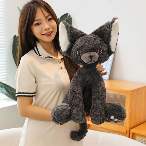 Cat Plush Toy Pillow, plushies for Teens, Black Cute Cat Plush Toy, Boys Girls Kids Gift,Kawaii cat Plush (15.7in/40cm) in Saudi Arabia
