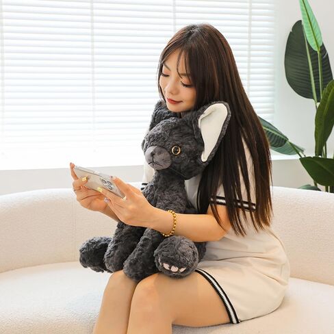 Cat Plush Toy Pillow, plushies for Teens, Black Cute Cat Plush Toy, Boys Girls Kids Gift,Kawaii cat Plush (15.7in/40cm) in Saudi Arabia