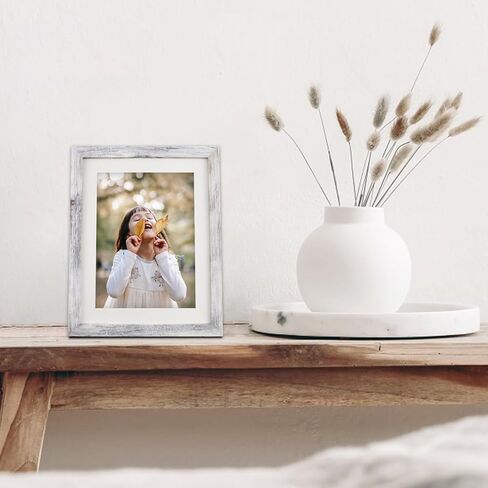 VSIONROCK 10x10 Brown Picture Frames Set of 2, Display Pictures 8x8 with Mat or 10x10 Without Mat for Wall Mounting and Tabletop, Made of High Definition Glass in Kuwait