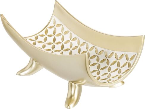 Creative Scents Schonwerk Centerpiece Bowl - Crackled Mosaic Design - Functional Table Decorations - Centerpieces for Dining/Living Room - Best Wedding/Birthday (Silver) in Saudi Arabia