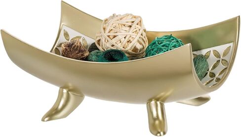 Creative Scents Schonwerk Centerpiece Bowl - Crackled Mosaic Design - Functional Table Decorations - Centerpieces for Dining/Living Room - Best Wedding/Birthday (Silver) in Saudi Arabia