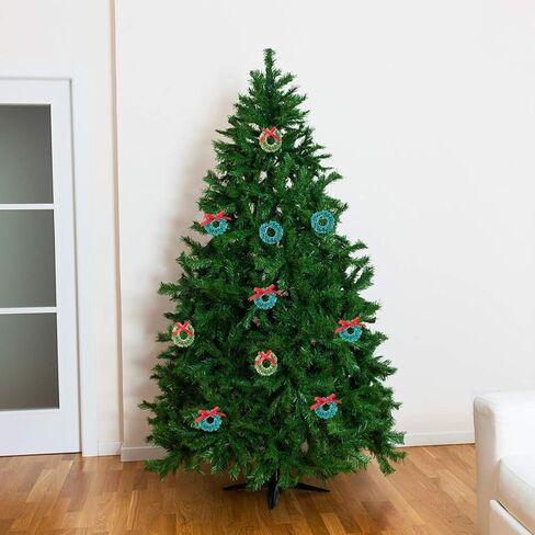 30Pcs Mini Christmas Wreaths Artificial Christmas Wreath Christmas Tree Ornament Dollhouse Accessories for Xmas Holiday Supplies in Saudi Arabia