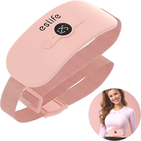 Electric Heating Pad for Period Cramps - Portable, Adjustable Heat & Massage Pad with 6 Levels & Timer - Relief from Menstrual & PMS Pain, Ideal Valentine's Day Gift for Women & Girls, Pink in Saudi Arabia