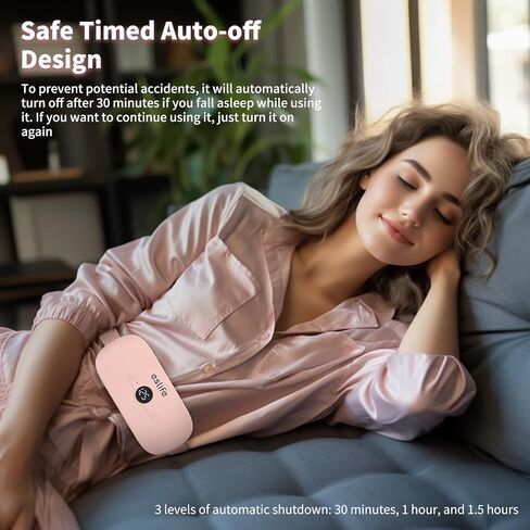 Electric Heating Pad for Period Cramps - Portable, Adjustable Heat & Massage Pad with 6 Levels & Timer - Relief from Menstrual & PMS Pain, Ideal Valentine's Day Gift for Women & Girls, Pink in Saudi Arabia