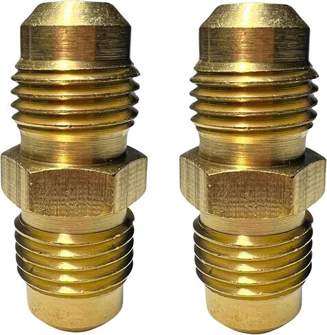 2pcs 1/4 Inch Male Flare x 1/4 Inch Male Flare Connector Gas Adapter Union Pipe Flare Brass Tube Coupler Fitting by CX WONDERLAND in Saudi Arabia
