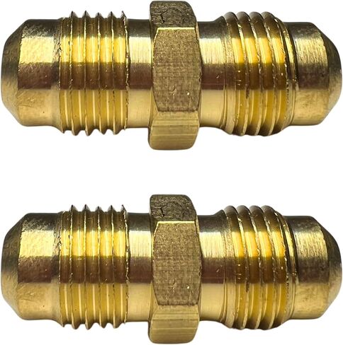 2pcs 1/4 Inch Male Flare x 1/4 Inch Male Flare Connector Gas Adapter Union Pipe Flare Brass Tube Coupler Fitting by CX WONDERLAND in Saudi Arabia